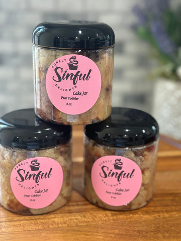 Pear Cobbler Cake Jar