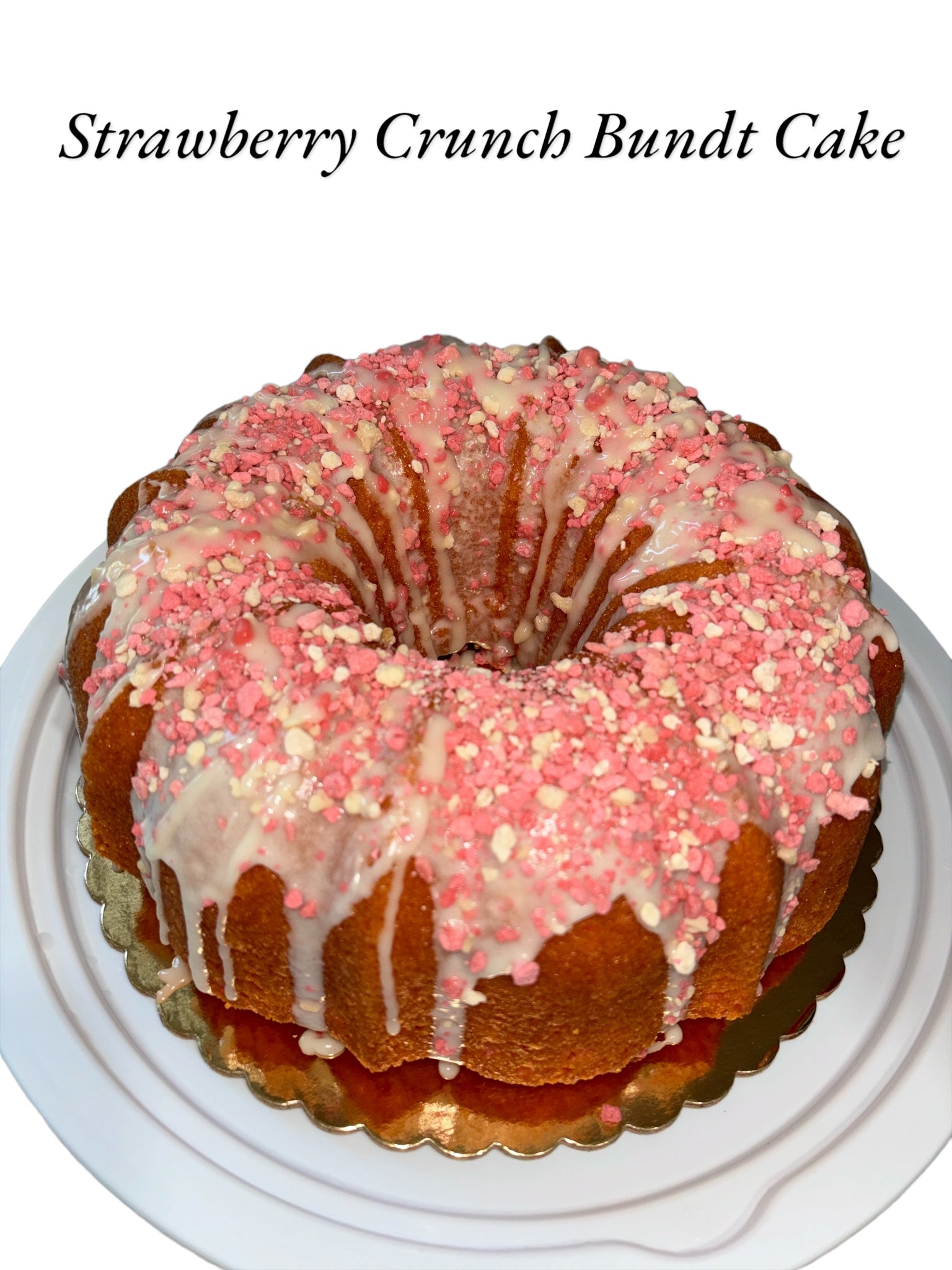 Strawberry Crunch Bundt Cake